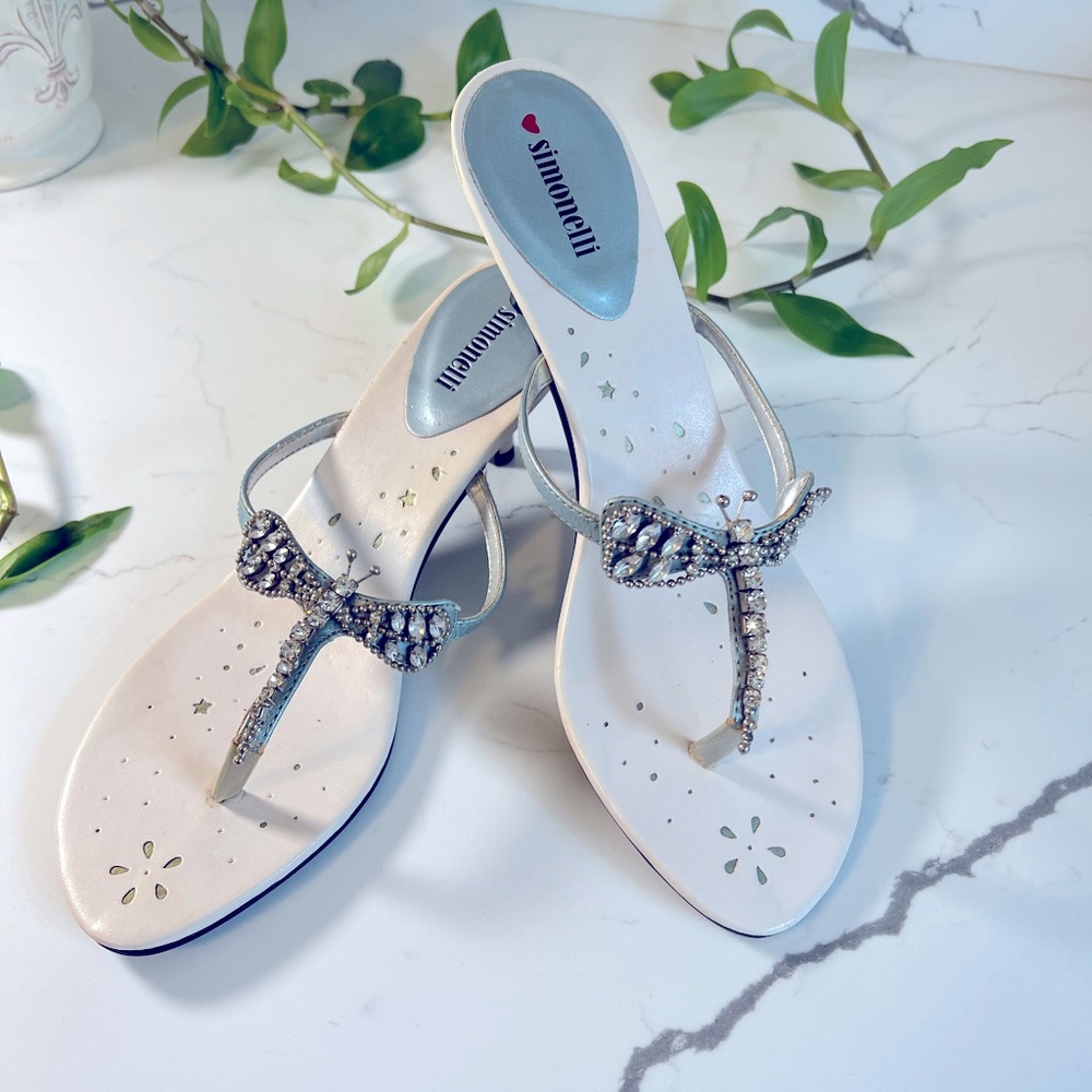 90’s Vintage Rhinestone Butterly Heels